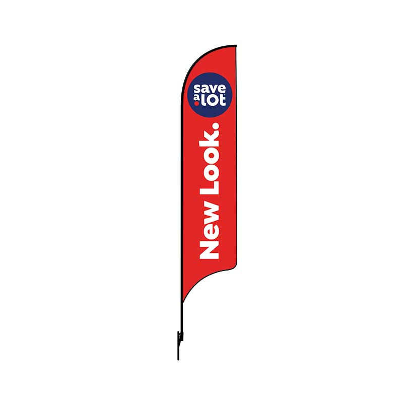 15' Save.A.Lot Red New Look AdverSail Flag (double sided)