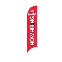 15' Wendy's Now Hiring (red) AdverSail Flag