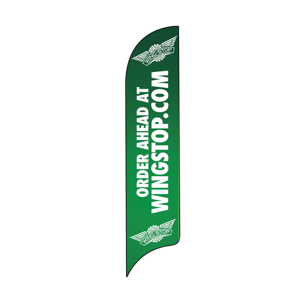 15' Wingstop Logo Order Ahead At Wingstop.com AdverSail Flag (2023 Art)