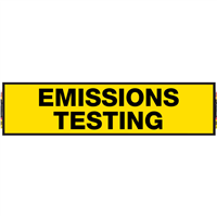 2' x 8' FullSpeed Automotive Emissions Testing Mesh Bay Banner - YELLOW