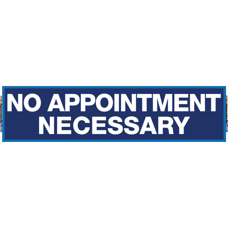 2' x 8' FullSpeed Automotive No Appointment Necessary Mesh Bay Banner - BLUE