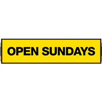 2' x 8' FullSpeed Automotive Open Sundays Mesh Bay Banner - YELLOW