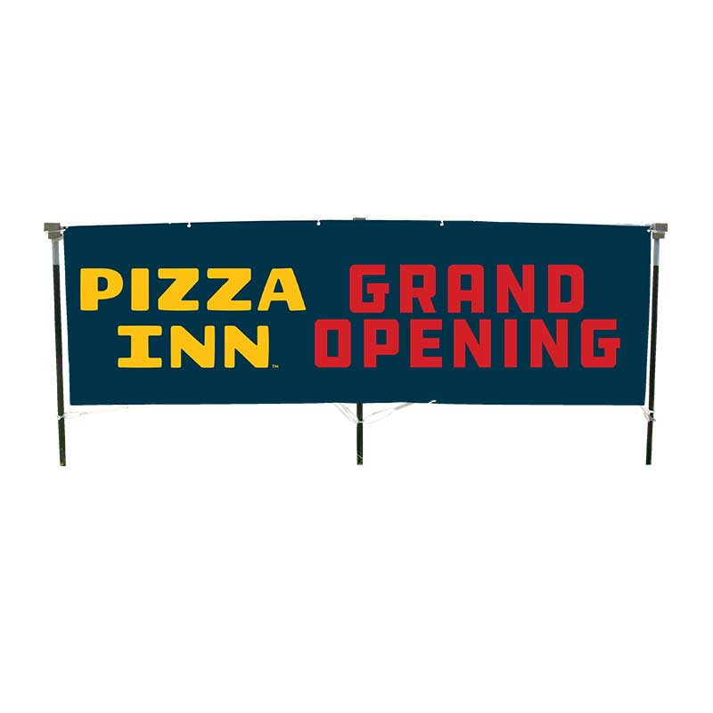 3X10 Pizza Inn Black Grand Opening Vinyl Banner