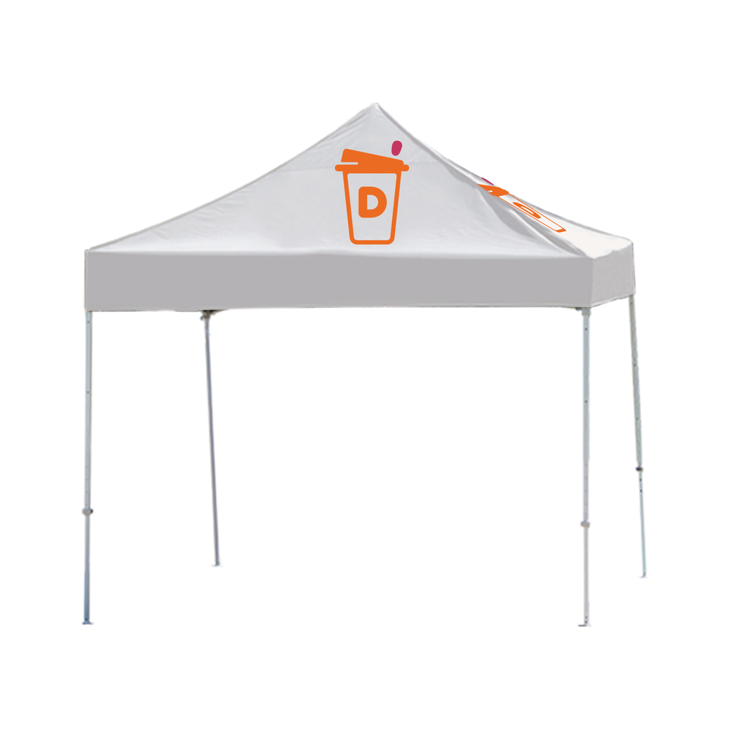 10' X 10' Dunkin Cream & Orange Logo Tent Topper