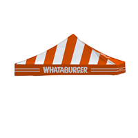 10' x 10' Whataburger Orange Striped Logo Tent Topper