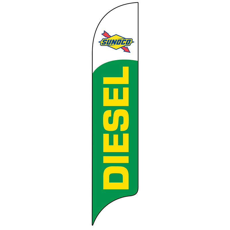 15' Sunoco Diesel Green AdverSail Flag 