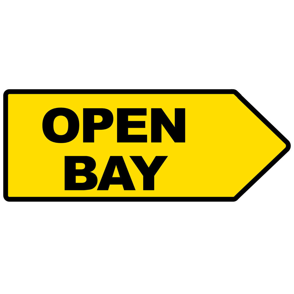 46" x 18" FullSpeed Automotive Yellow Open Bay Spinner Sign (double-sided)