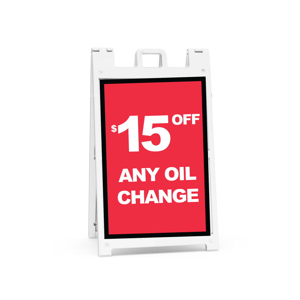 24" x 36" FullSpeed Red $15 Off Any Oil Change Insert Only