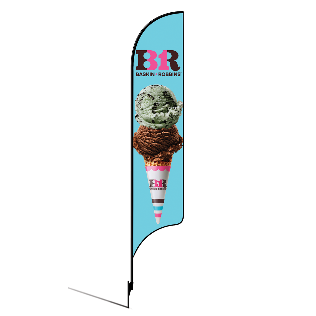 15' Baskin Robbins Blue Double Scoop Cone AdverSail Flag Kit