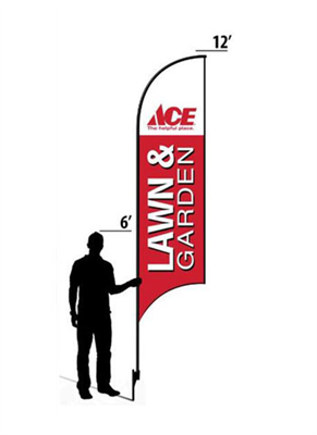 12' Ace Hardware Lawn & Garden AdverSail Flag