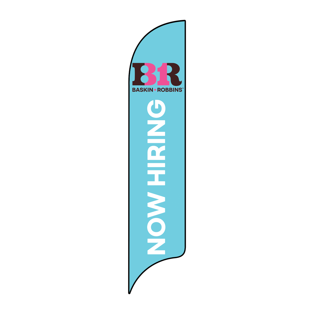 15' Baskin Robbins Blue Now Hiring AdverSail Flag