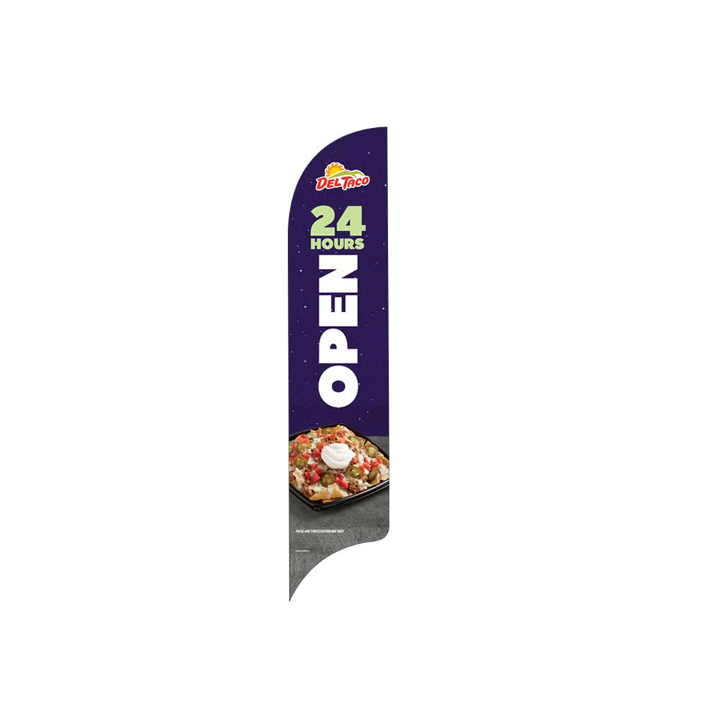 15' Del Taco Open 24 Hours AdverSail Flag