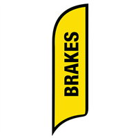 12' FullSpeed Automotive Brakes AdverSail Flag - YELLOW