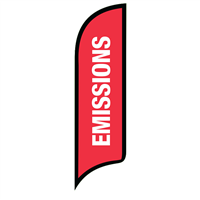 12' FullSpeed Automotive Emissions AdverSail Flag - RED