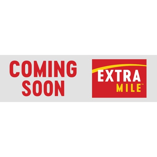 3' X 10' ExtraMile White Coming Soon Vinyl Banner (2024 art)