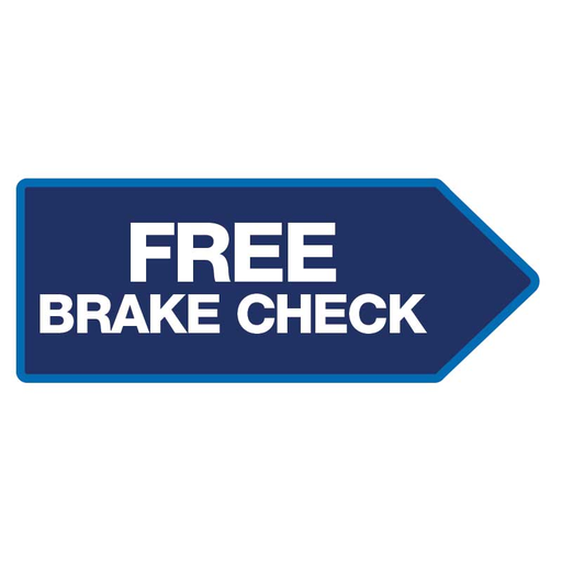 FullSpeed Automotive 46x18 Double Sided Free Brake Check Spinner Sign - BLUE